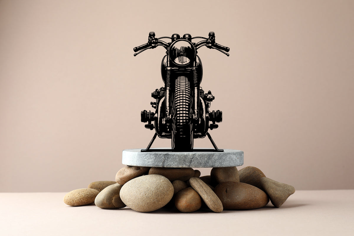 Motor Bike Metal Table Decor – Vintage Showpiece
