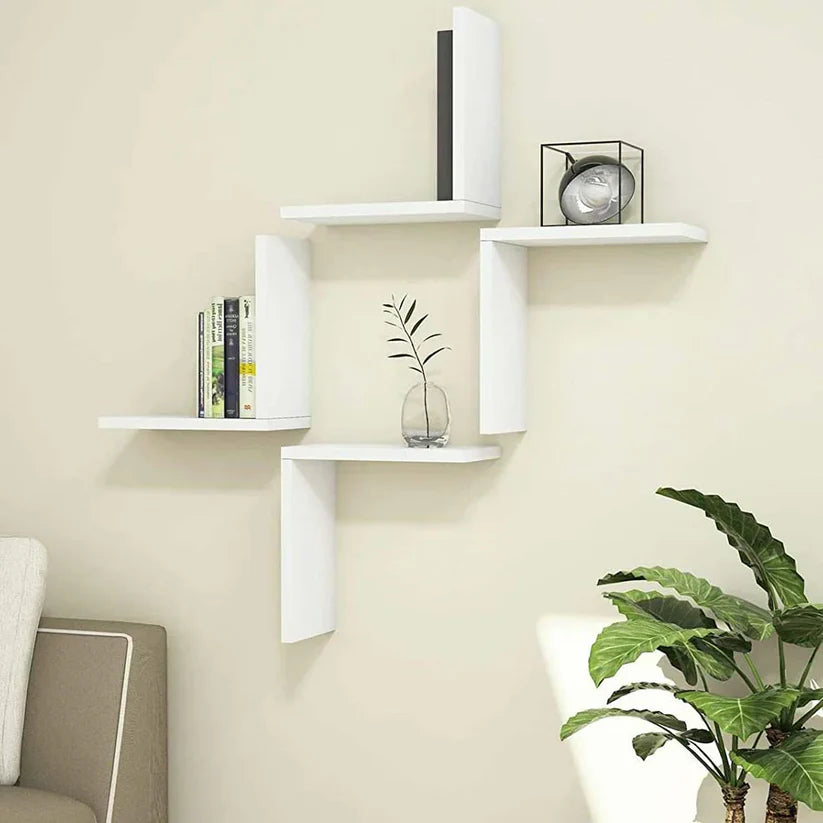 L-Shaped Floating Wall Shelves (Set of 4)