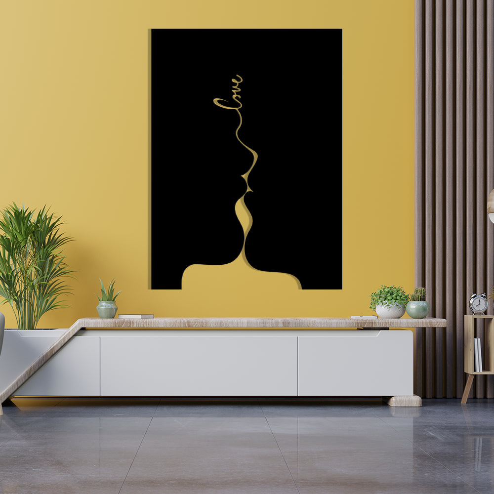 Love Story - Minimalist Line Art Metal Wall Decor