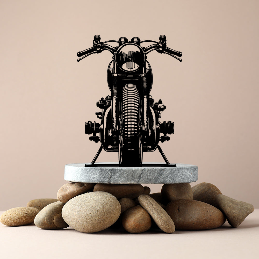 Motor Bike Metal Table Decor – Vintage Showpiece